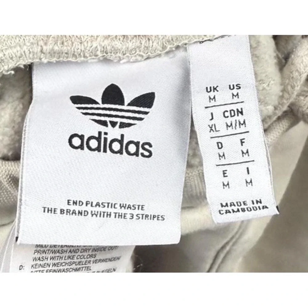 adidas Men's White/Black 3-Stripes Athletic Shorts M Drawstring Pockets